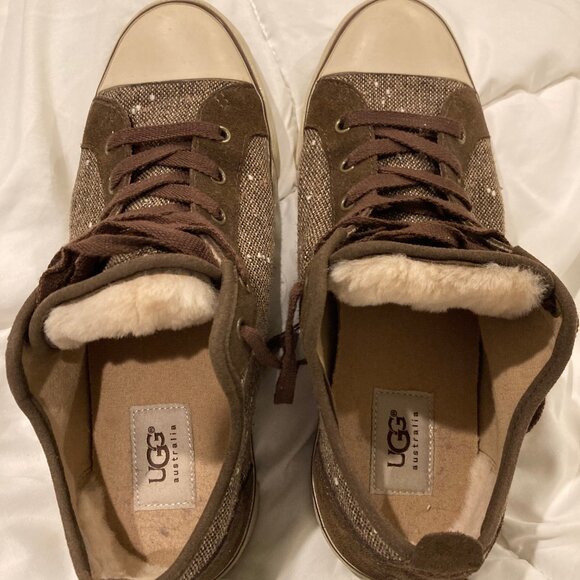 UGG Fleece Lined Sneakers Size 8.5 - Picture 3 of 6